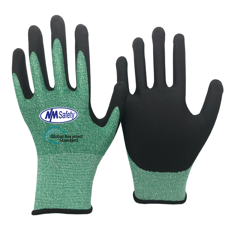 Work Gloves: Medium, Latex-Coated Nylon & Polyester, General Purpose