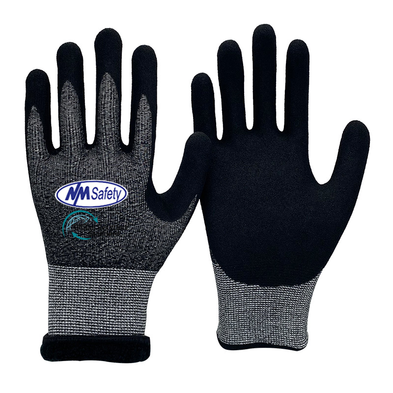 13 Gauge RPET Polyester Knitted Liner Thermal Microfoam Nitrile Coated Gloves [NBR1350DS-ECO]