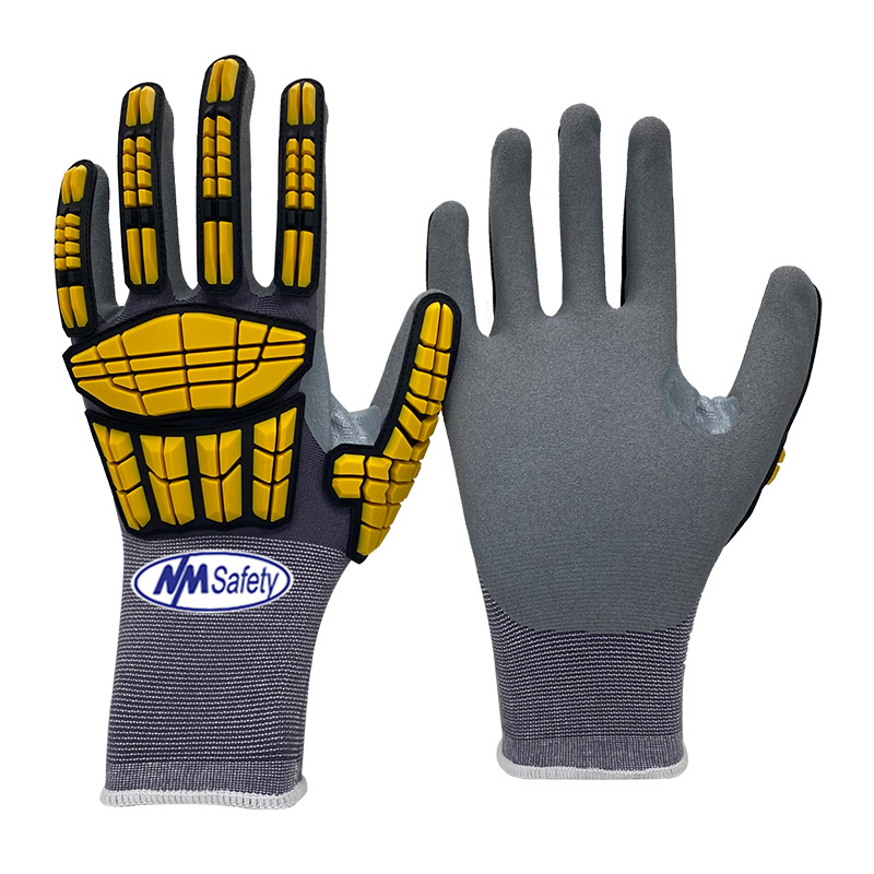 Impact Resistant Sandy Nitrile Coated Gloves grey [NY1350AC-H02]
