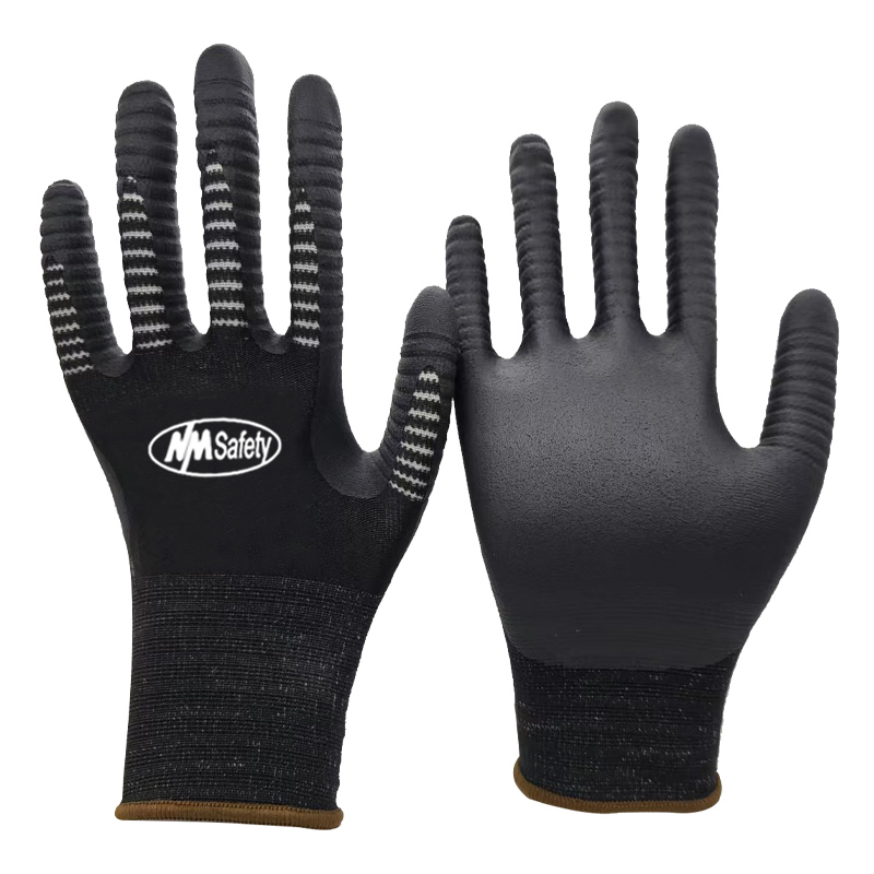 Flexible Microfoam Nitrile Coated Gloves with Tearable Fingers